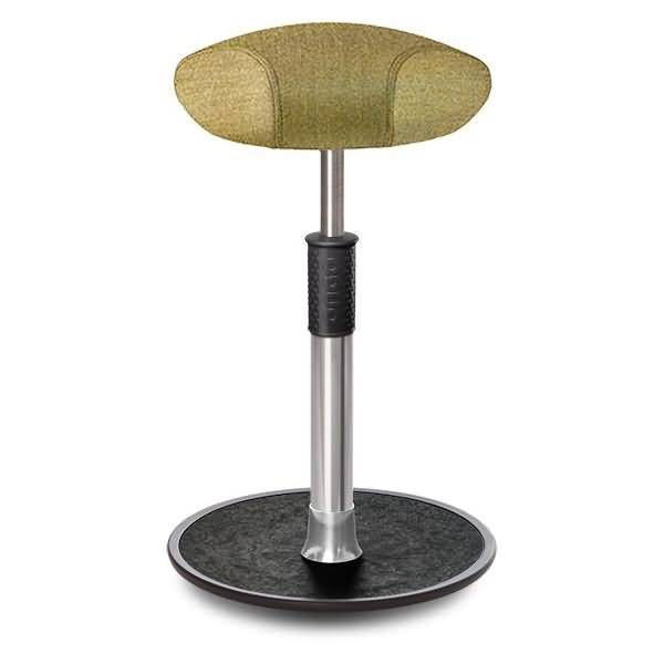 Sitz- Stehhocker Free Tall Triangel Camira Rivet Senfgelb Chrom /schwarz