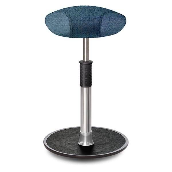 Sitz- Stehhocker Free Tall Triangel Camira Rivet Ozeanblau Chrom /schwarz
