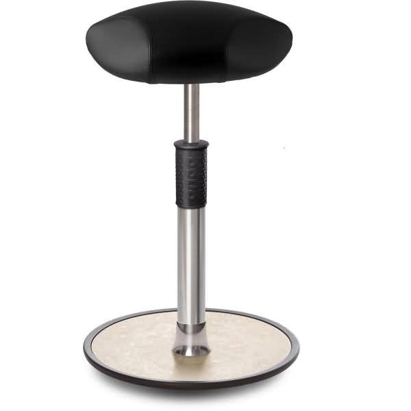 Sitz- Stehhocker Free Tall Triangel skai Kunstleder schwarz chrom /cremeweiß