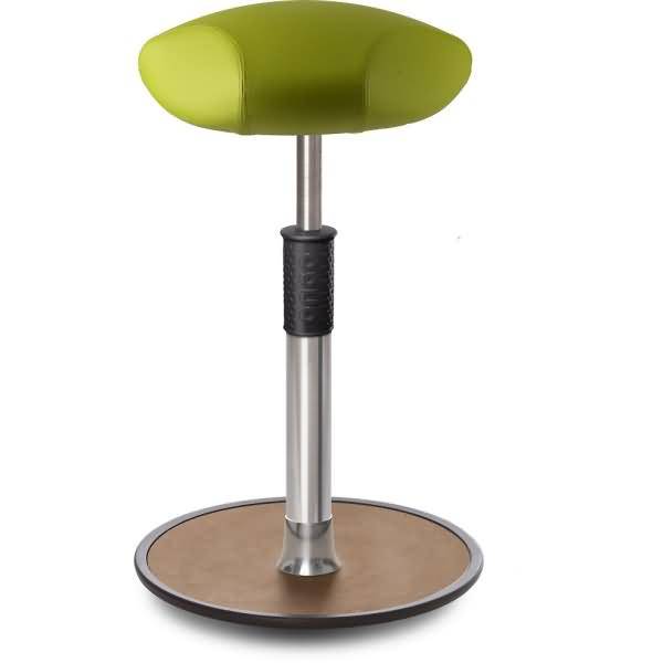 Sitz- Stehhocker Free Tall Triangel skai Kunstleder Hellgrün Chrom /Natur