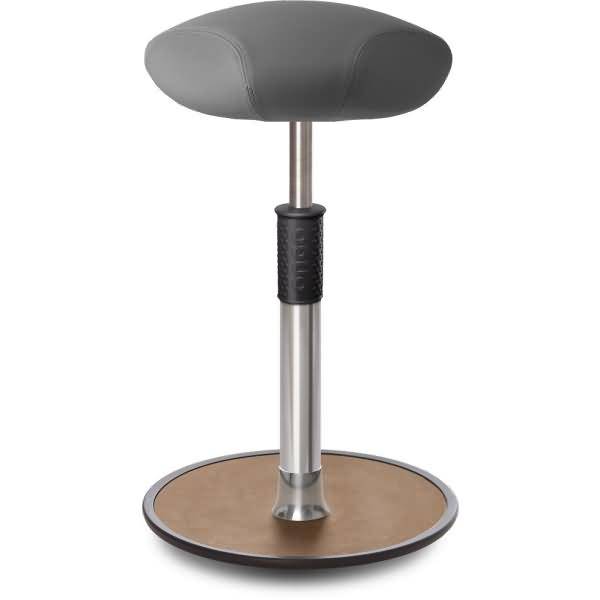 Sitz- Stehhocker Free Tall Triangel skai Dynactiv Makari 160 Grau chr. /Natur