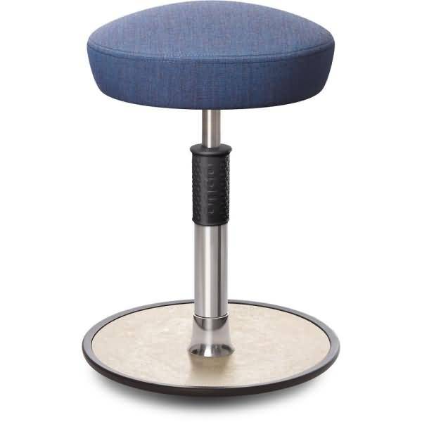 Sitz- Stehhocker Free Regular Hutsitz kvadrat Remix Jeans chrom /cremeweiß