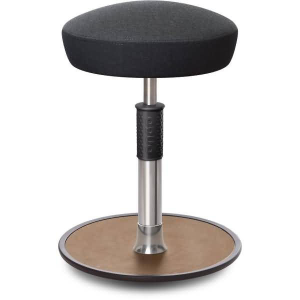 Sitz- Stehhocker Free Regular Hutsitz kvadrat Remix Anthrazit chrom /Natur