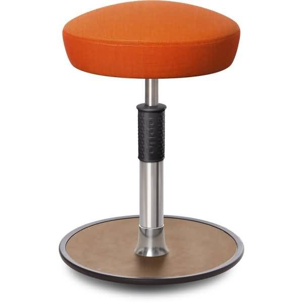 Sitz- Stehhocker Free Regular Hutsitz kvadrat Remix Orange chrom /Natur