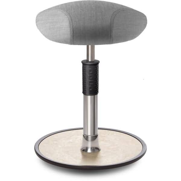 Sitz- Stehhocker Free Regular Triangel kvadrat Remix Hellgrau chrom /creme