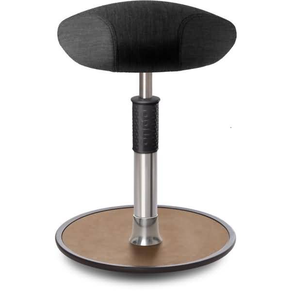 Sitz- Stehhocker Free Regular Triangel kvadrat Remix Anthrazit Chrom /Natur