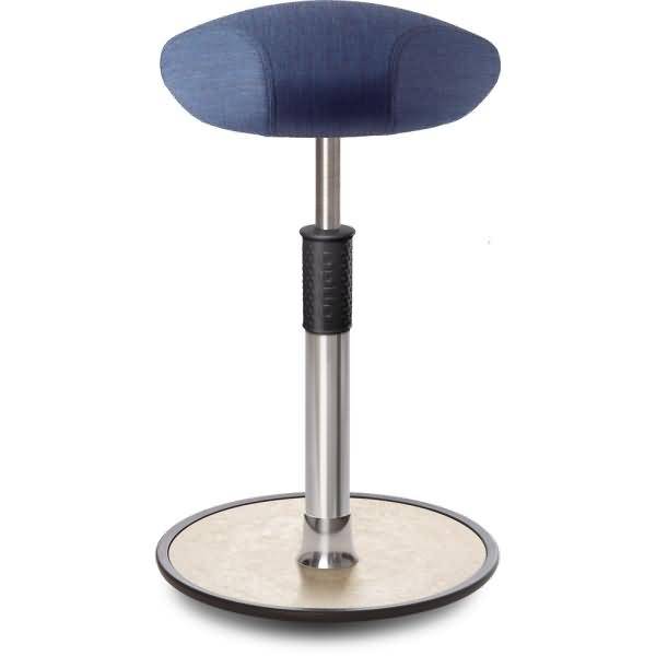 Sitz- Stehhocker Free Tall Triangel kvadrat Remix Jeans chrom /cremeweiß