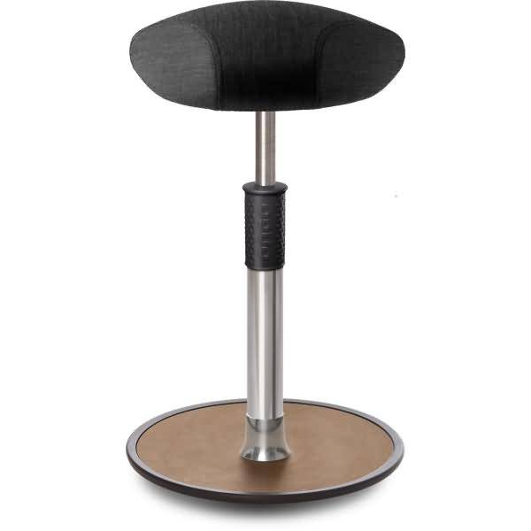 Sitz- Stehhocker Free Tall Triangel kvadrat Remix Anthrazit Chrom /Natur