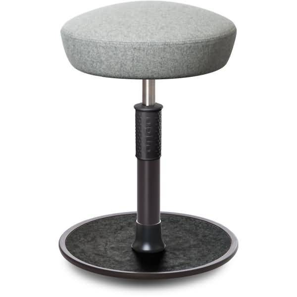 Sitz- Stehhocker Free Regular Hutsitz kvadrat Divina h.grau schw. /schw.