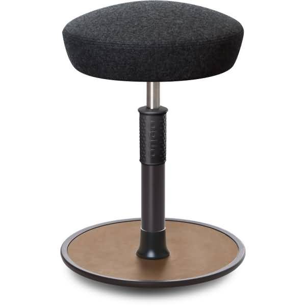 Sitz- Stehhocker Free Regular Hutsitz kvadrat Divina Anthrazit schw. /Natur