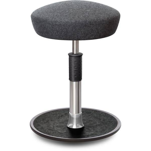 Sitz- Stehhocker Free Regular Hutsitz kvadrat Divina Mel. Grau Chrom /schw.