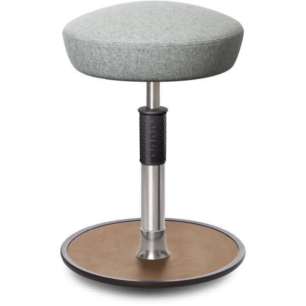 Sitz- Stehhocker Free Regular Hutsitz kvadrat Divina Mel. h.grau chr. /Natur