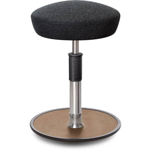 Sitz- Stehhocker Free Regular Hutsitz kvadrat Divina Anthrazit chr. /Natur