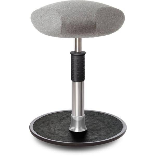 Sitz- Stehhocker Free Regular Triangel kvadrat Divina Mel. h.grau chr. /schw.