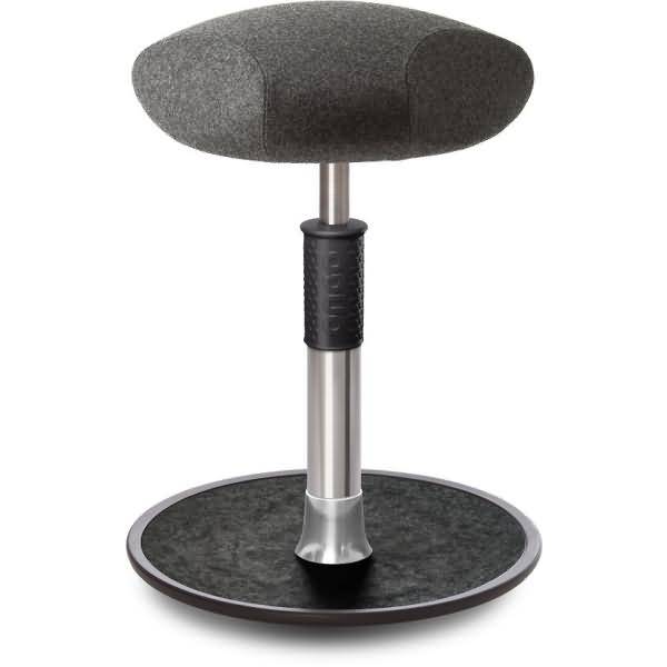 Sitz- Stehhocker Free Regular Triangel kvadrat Divina Mel. Grau Chrom /schw.