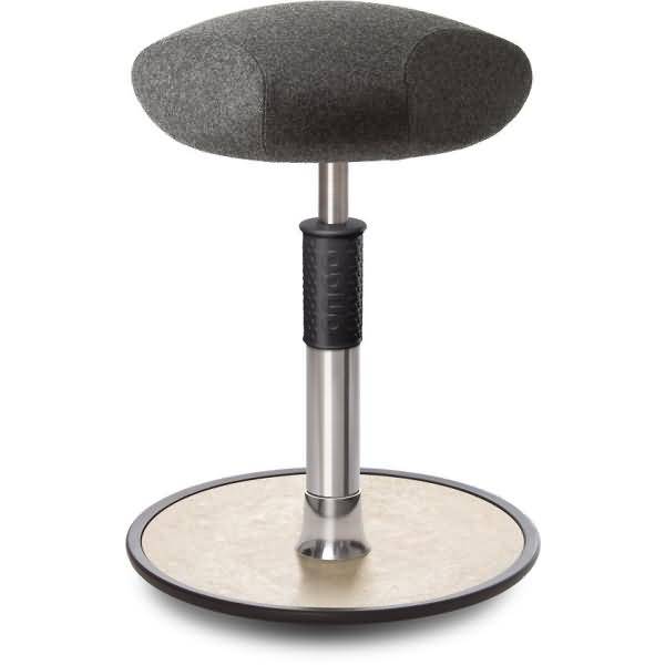 Sitz- Stehhocker Free Regular Triangel kvadrat Divina Mel. Grau Chrom /creme