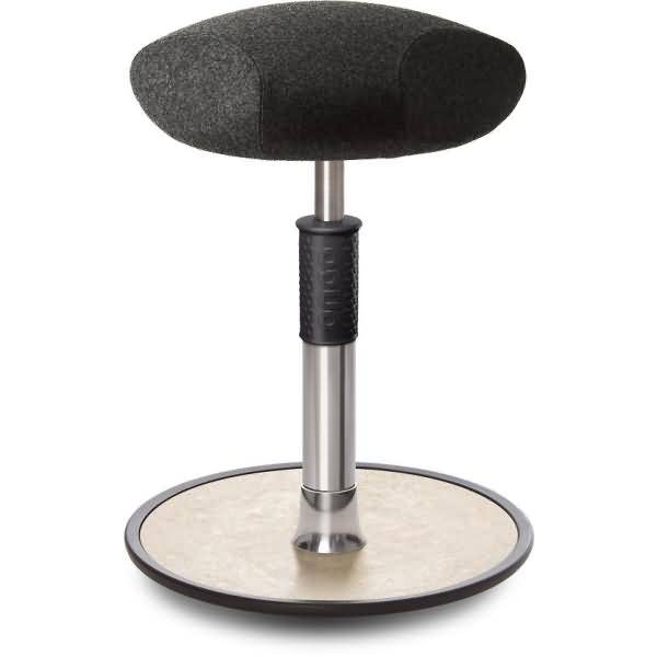 Sitz- Stehhocker Free Regular Triangel kvadrat Divina Anthrazit chr. /creme