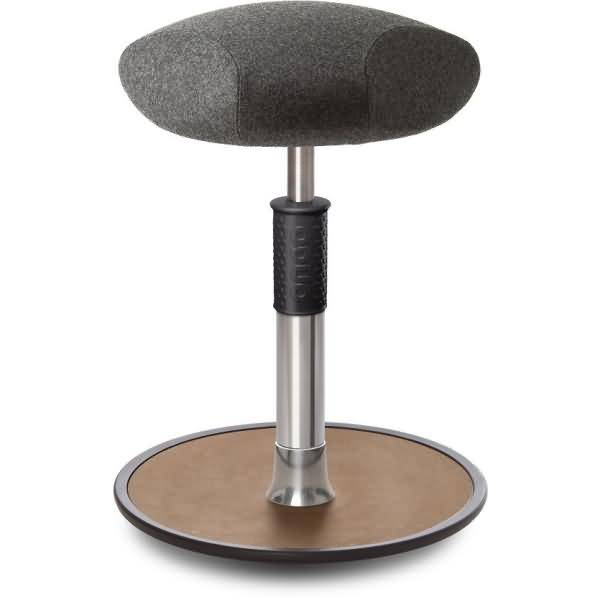 Sitz- Stehhocker Free Regular Triangel kvadrat Divina Mel. Grau Chrom /Natur