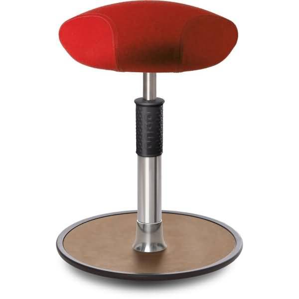 Sitz- Stehhocker Free Regular Triangel kvadrat Divina Mel. Rot Chrom /Natur