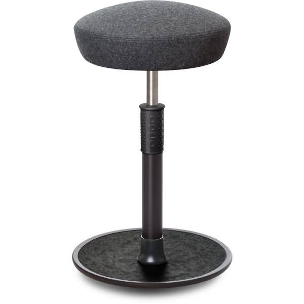 Sitz- Stehhocker Free Tall Hutsitz kvadrat Divina Mel. Grau schwarz /schwarz