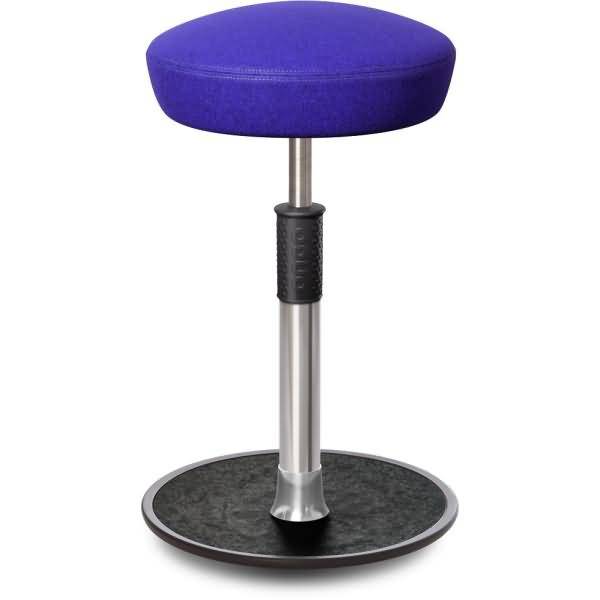 Sitz- Stehhocker Free Tall Hutsitz kvadrat Divina Mel. Royalblau Chrom /schw.