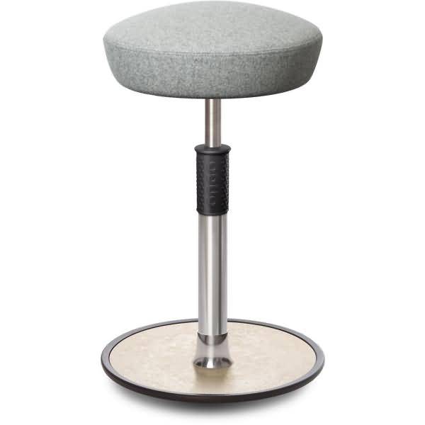 Sitz- Stehhocker Free Tall Hutsitz kvadrat Divina Mel. h.grau Chrom /creme