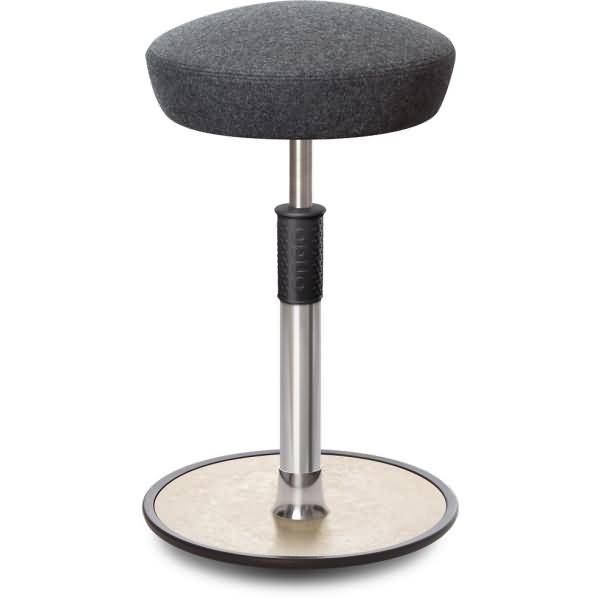 Sitz- Stehhocker Free Tall Hutsitz kvadrat Divina Melange Grau chrom /creme