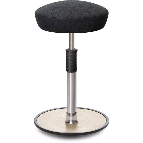 Sitz- Stehhocker Free Tall Hutsitz kvadrat Divina Mel. Anthrazit Chrom /creme
