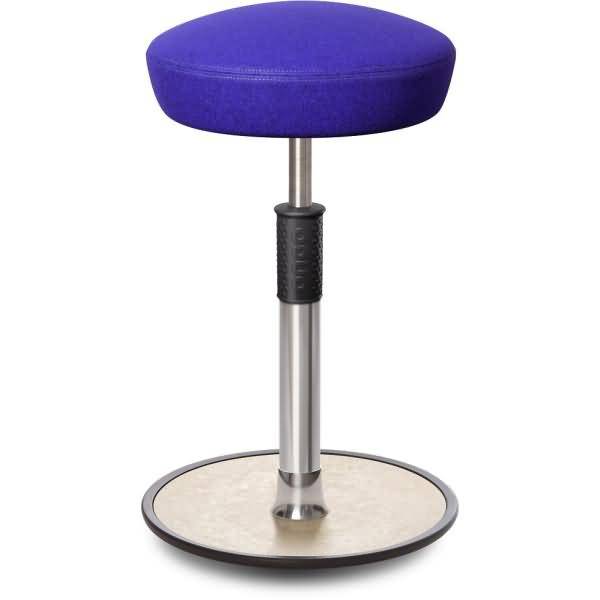 Sitz- Stehhocker Free Tall Hutsitz kvadrat Divina Mel. Royalblau Chrom /creme