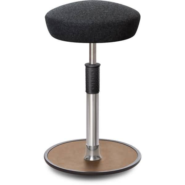 Sitz- Stehhocker Free Tall Hutsitz kvadrat Divina Mel. Anthrazit chr. /Natur