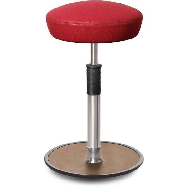 Sitz- Stehhocker Free Tall Hutsitz kvadrat Divina Melange Rot chrom /Natur