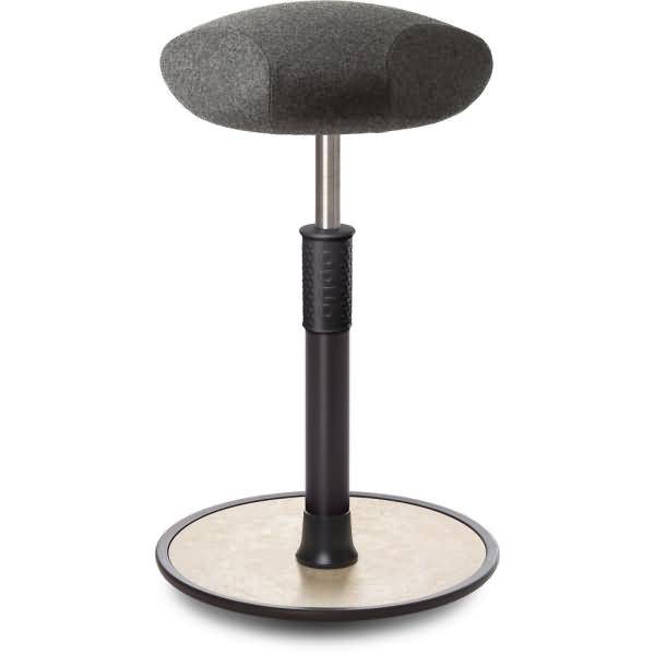 Sitz- Stehhocker Free Tall Triangel kvadrat Divina Mel. Grau schwarz /creme