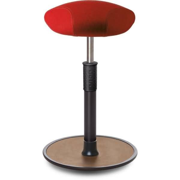 Sitz- Stehhocker Free Tall Triangel kvadrat Divina Mel. Rot schwarz /Natur