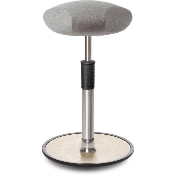 Sitz- Stehhocker Free Tall Triangel kvadrat Divina Mel. h.grau Chrom /creme