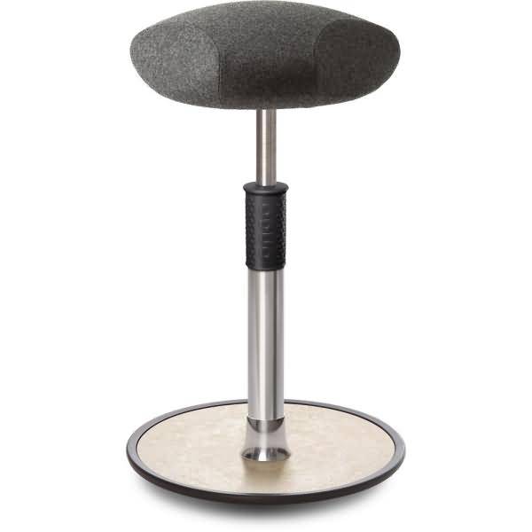 Sitz- Stehhocker Free Tall Triangel kvadrat Divina Melange Grau Chrom /creme