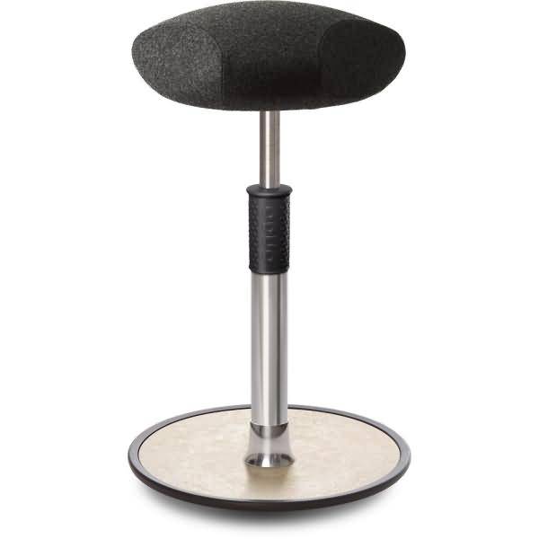 Sitz- Stehhocker Free Tall Triangel kvadrat Divina Mel. Anthrazit chr. /creme