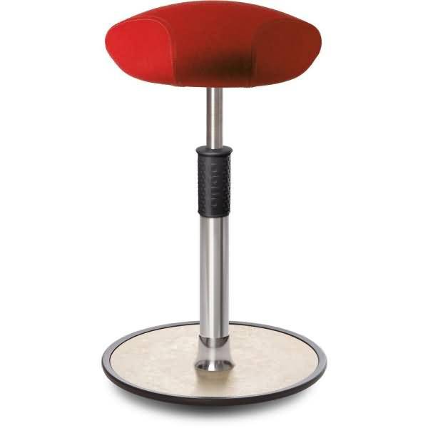 Sitz- Stehhocker Free Tall Triangel kvadrat Divina Melange Rot Chrom /creme
