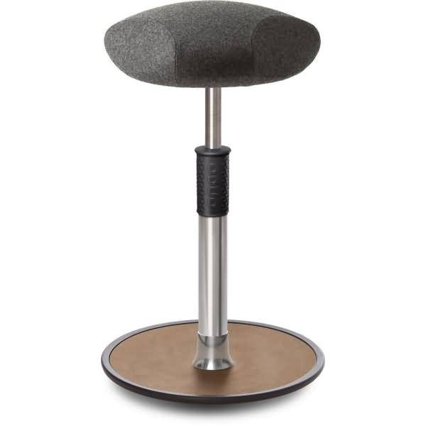 Sitz- Stehhocker Free Tall Triangel kvadrat Divina Melange Grau Chrom /Natur