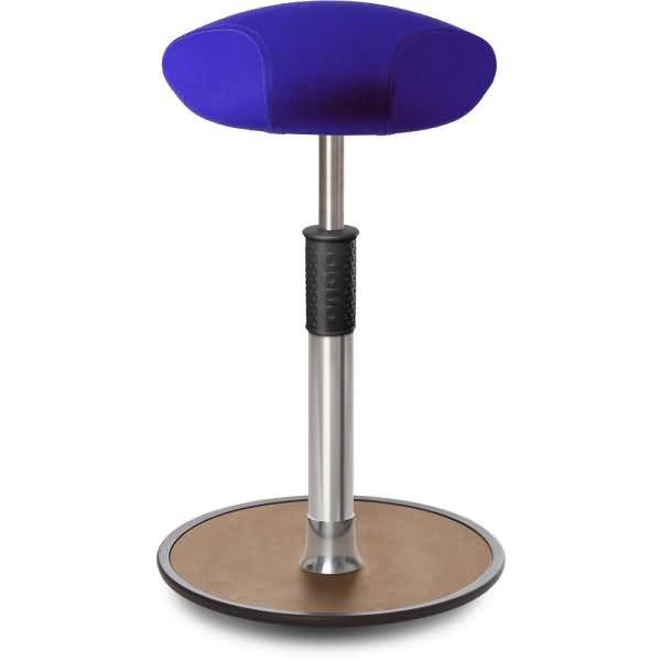 Sitz- Stehhocker Free Tall Triangel kvadrat Divina Mel. Royalblau chr. /Natur