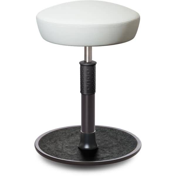 Sitz- Stehhocker Free Regular Hutsitz Boxmark Leder Weiß schwarz /schwarz