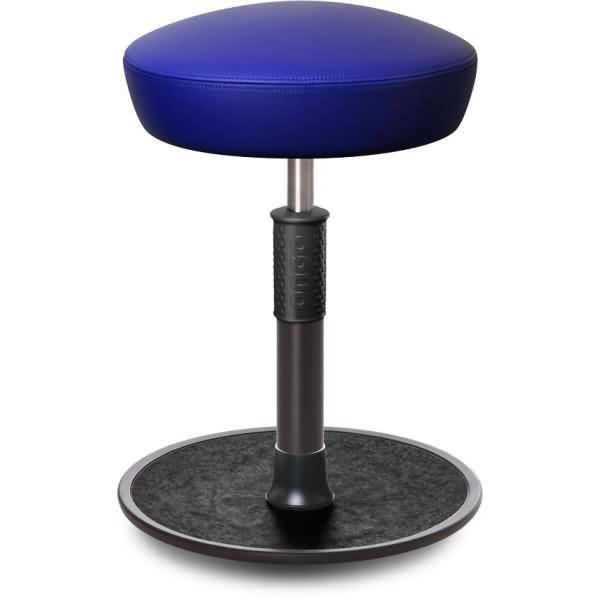 Sitz- Stehhocker Free Regular Hutsitz Boxmark Leder blau schwarz /schwarz