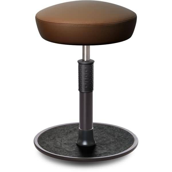 Sitz- Stehhocker Free Regular Hutsitz Boxmark Leder Braun schwarz /schwarz