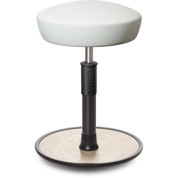 Sitz- Stehhocker Free Regular Hutsitz Boxmark Leder Weiß schwarz /cremeweiß