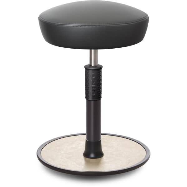 Sitz- Stehhocker Free Regular Hutsitz Boxmark Leder Grau schwarz /cremeweiß