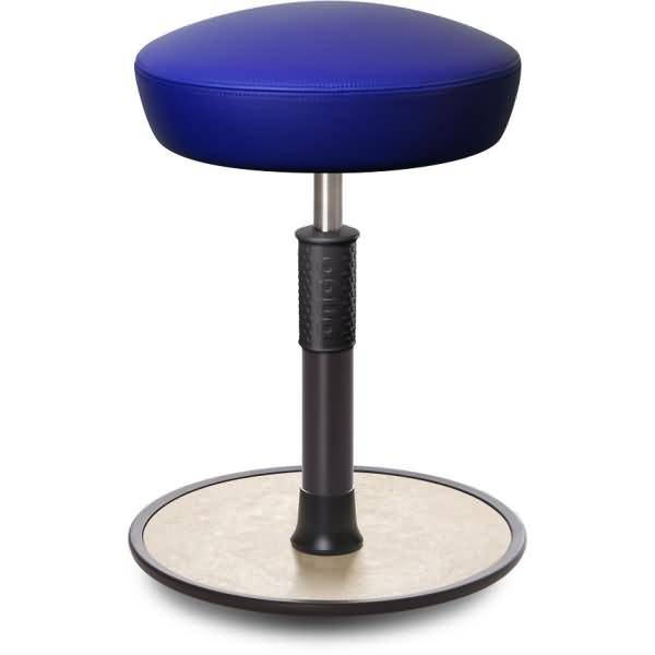 Sitz- Stehhocker Free Regular Hutsitz Boxmark Leder blau schwarz /cremeweiß