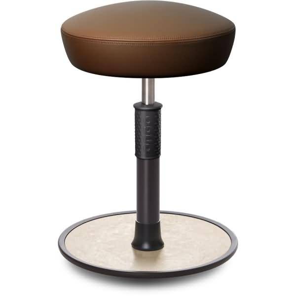 Sitz- Stehhocker Free Regular Hutsitz Boxmark Leder Braun schwarz /cremeweiß