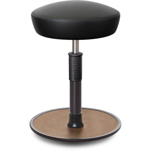 Sitz- Stehhocker Free Regular Hutsitz Boxmark Leder schwarz schwarz /Natur