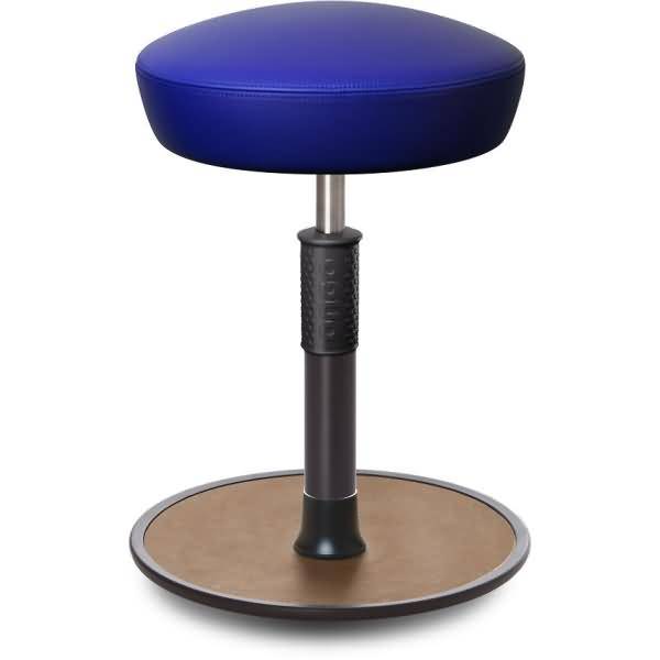 Sitz- Stehhocker Free Regular Hutsitz Boxmark Leder blau schwarz /Natur