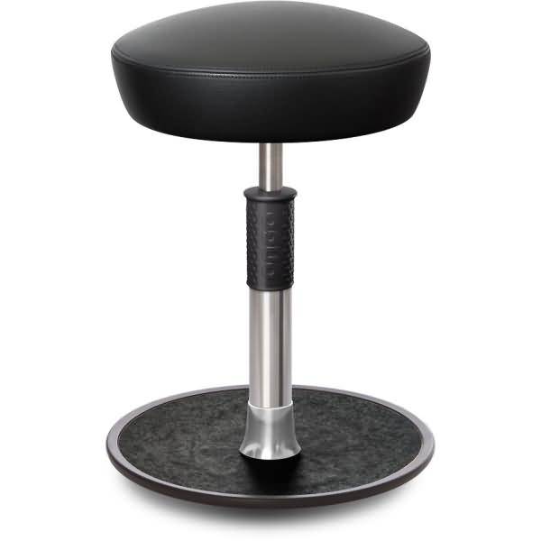 Sitz- Stehhocker Free Regular Hutsitz Boxmark Leder schwarz chrom /schwarz