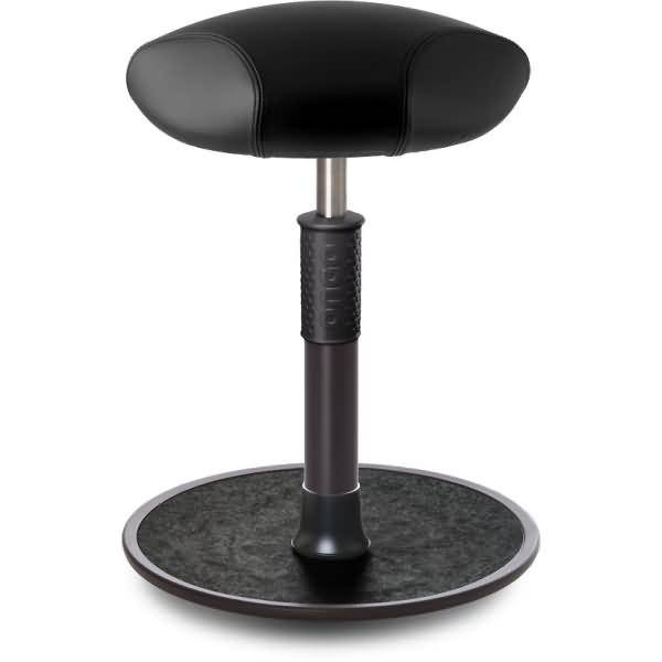 Sitz- Stehhocker Free Regular Triangel Boxmark Leder schwarz schwarz /schwarz